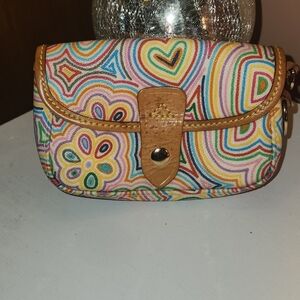 Dooney & Bourke Multicolor Doodle Print Clutch